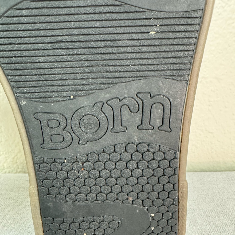 BORN Mens Bayne Full Grain Leather Shoes Sz 11.5 Cap Toe Casual Dress Black GUC - Picture 8 of 11